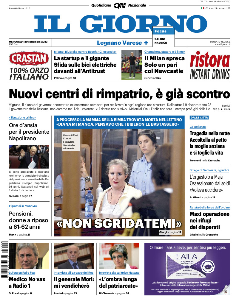 Varese - mercoledì 20 Settembre 2023