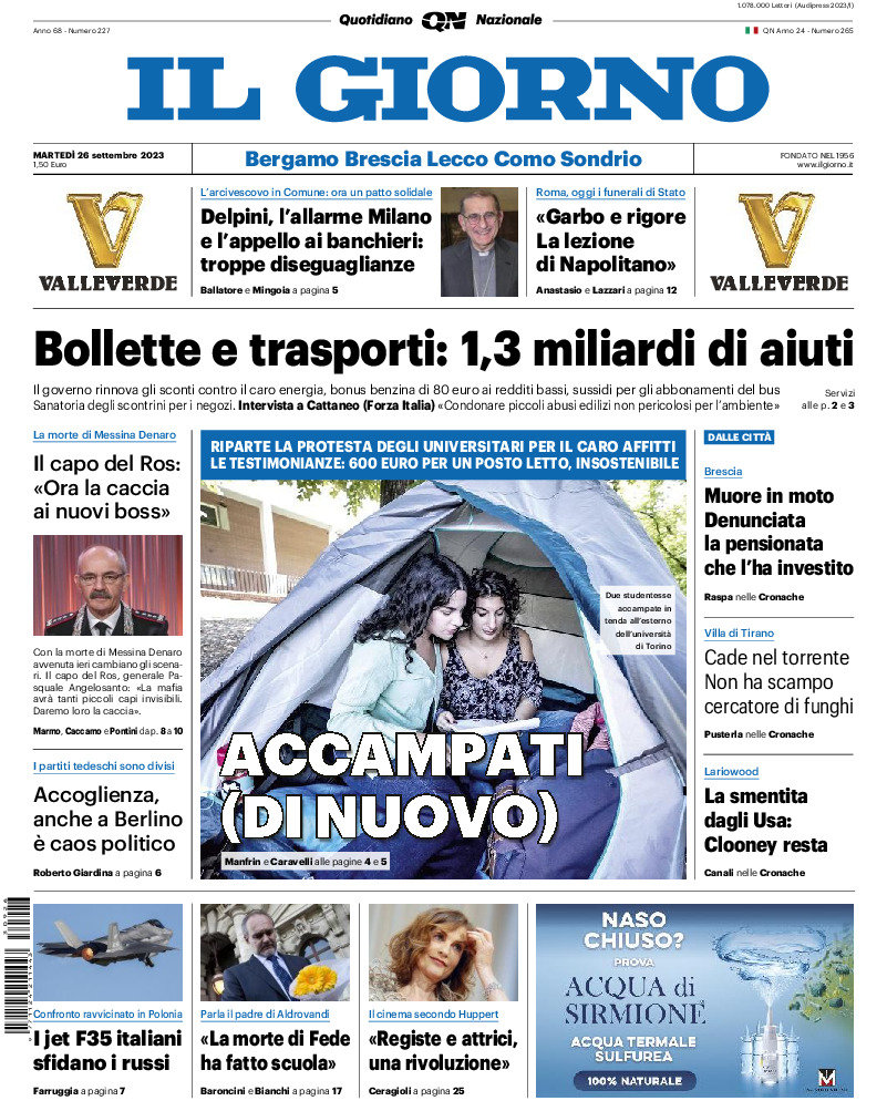 Sondrio - martedì 26 Settembre 2023