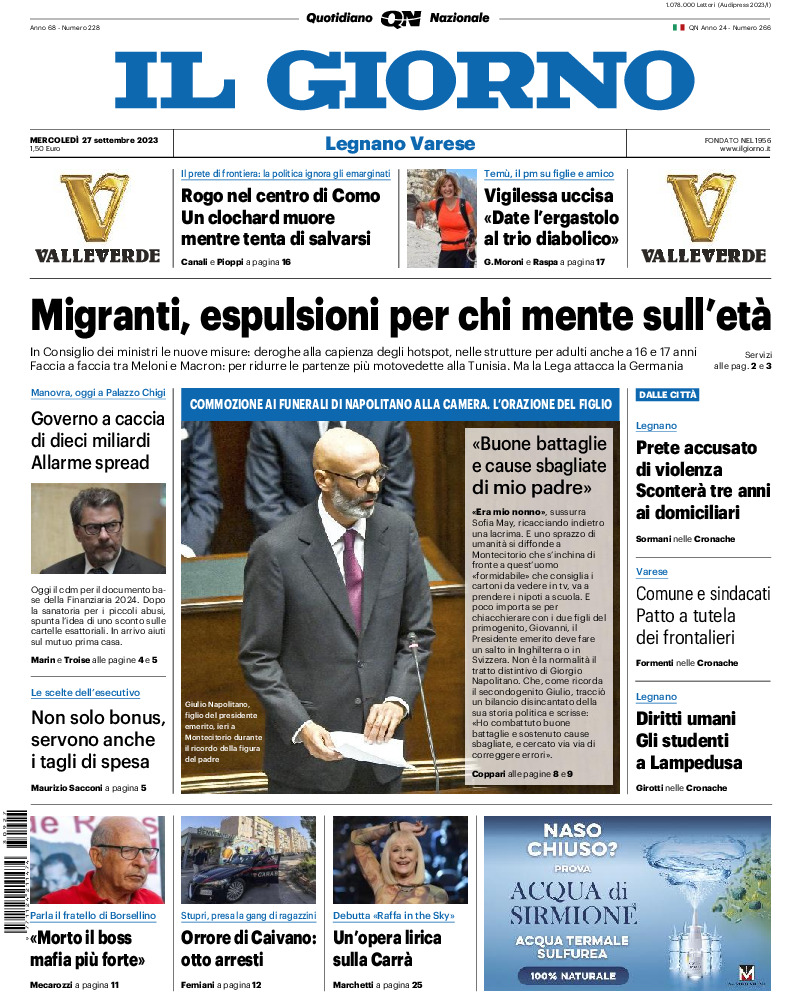 Varese - mercoledì 27 Settembre 2023