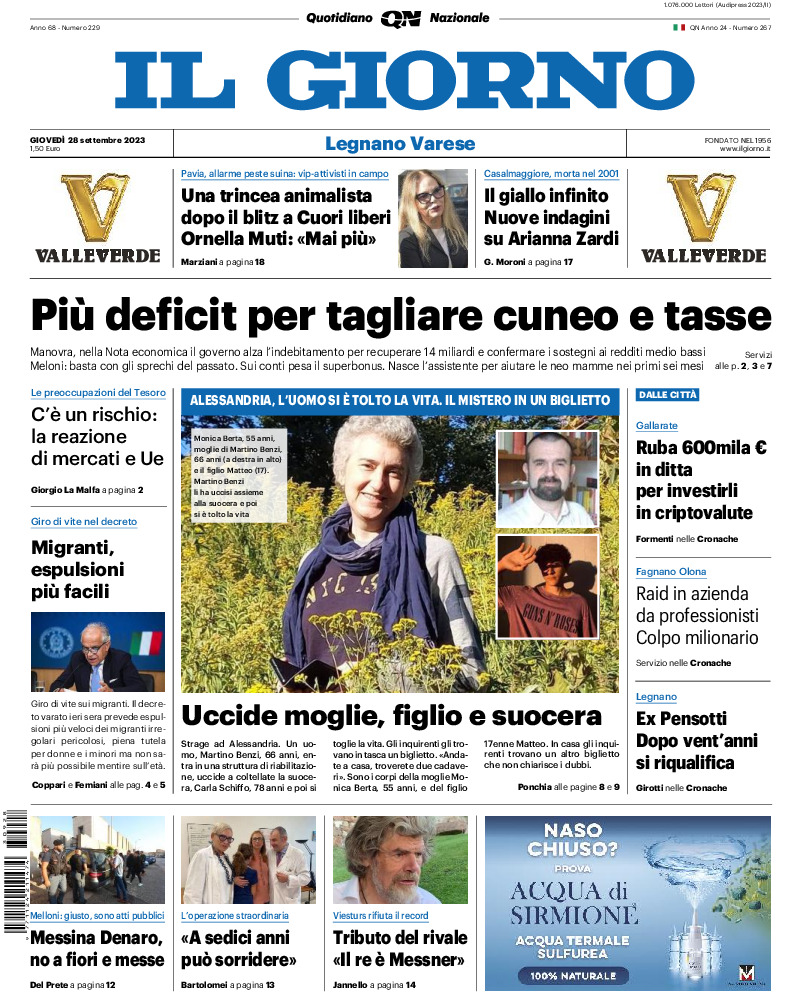 Varese - giovedì 28 Settembre 2023