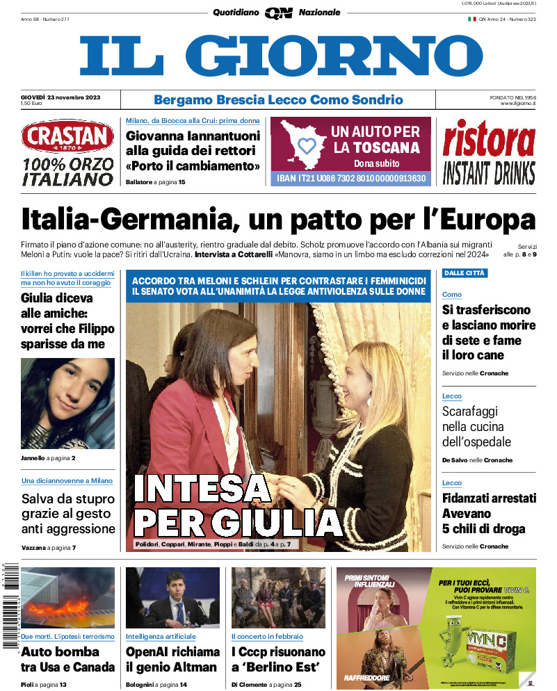 Sondrio - giovedì 23 Novembre 2023
