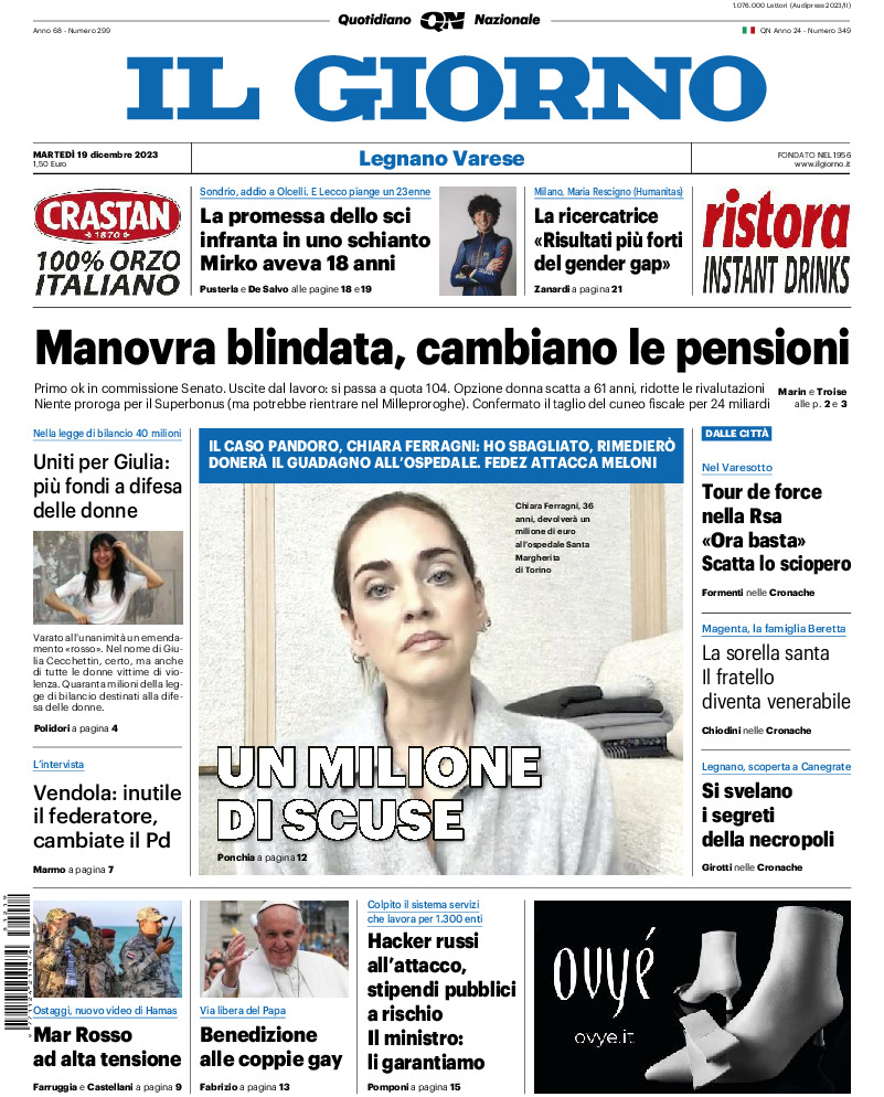 Varese - martedì 19 Dicembre 2023