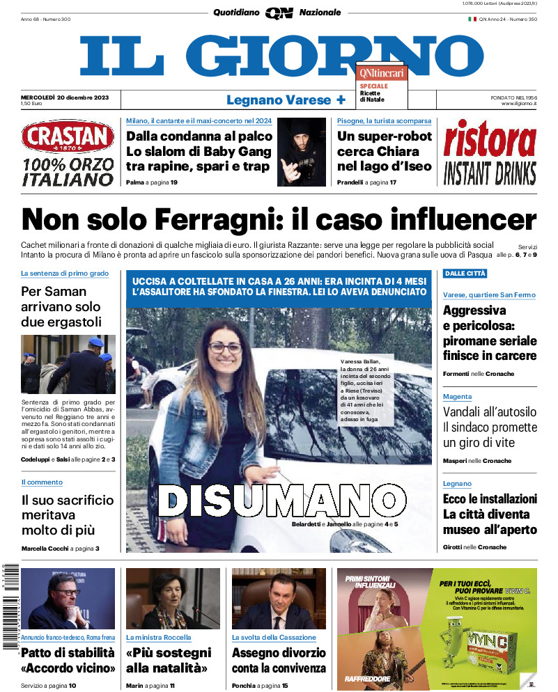 Varese - mercoledì 20 Dicembre 2023