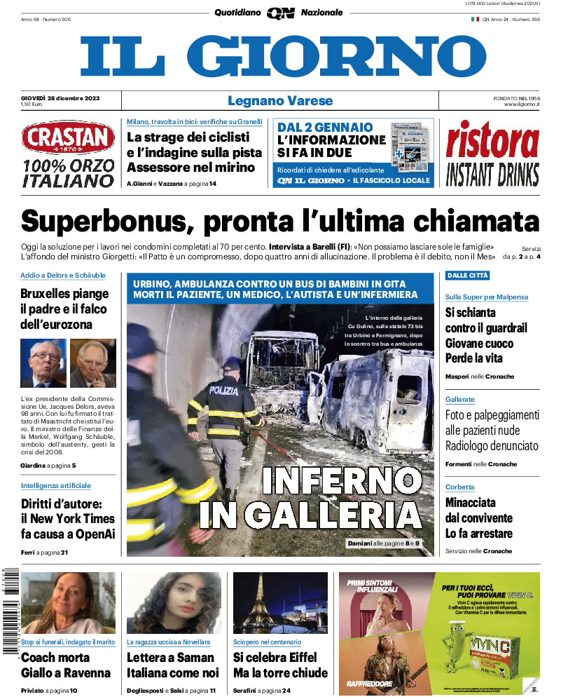 Varese - giovedì 28 Dicembre 2023