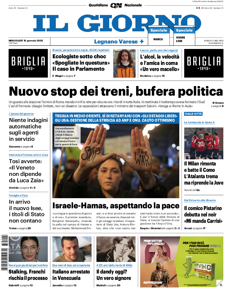 Varese - mercoledì 15 Gennaio 2025