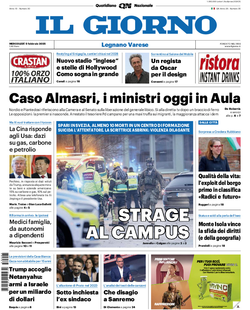 Varese - mercoledì 05 Febbraio 2025
