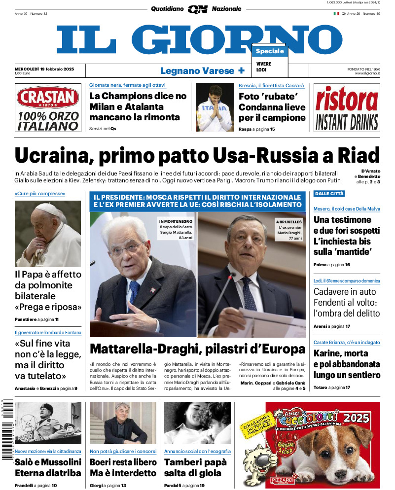 Varese - mercoledì 19 Febbraio 2025