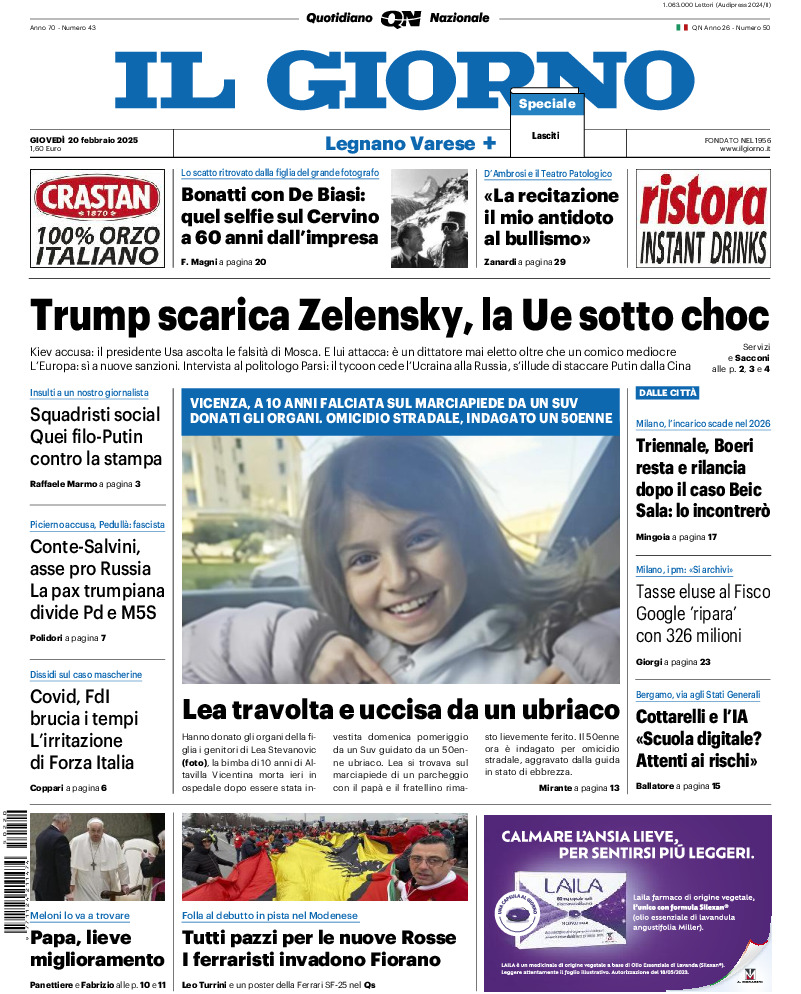 Varese - giovedì 20 Febbraio 2025
