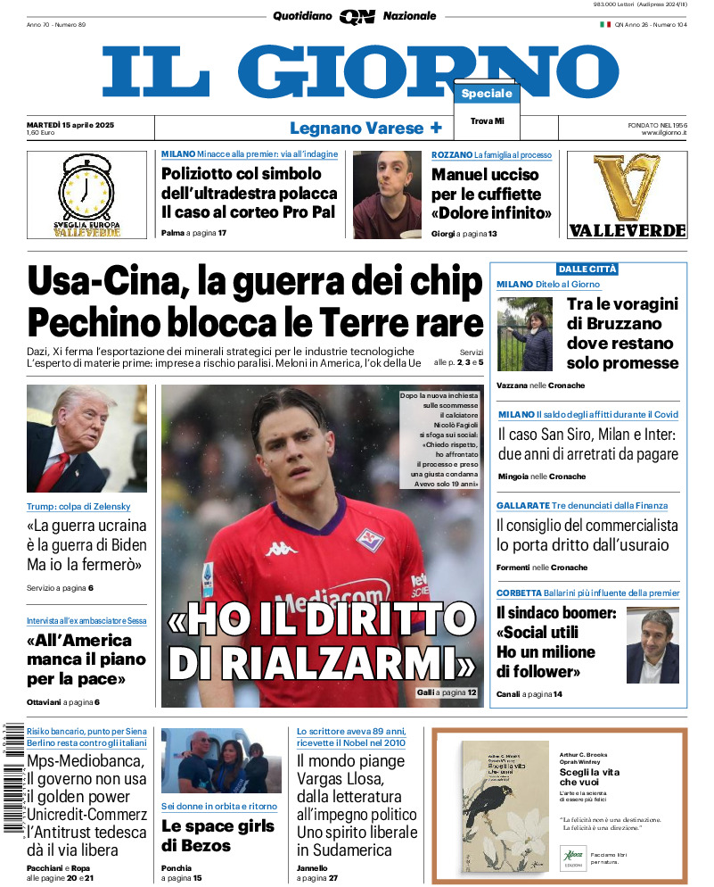 Varese - martedì 15 Aprile 2025
