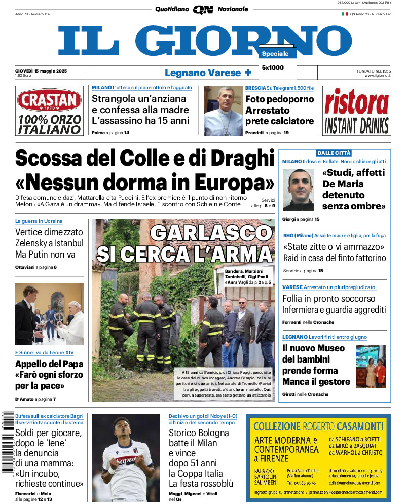 Varese - giovedì 15 Maggio 2025