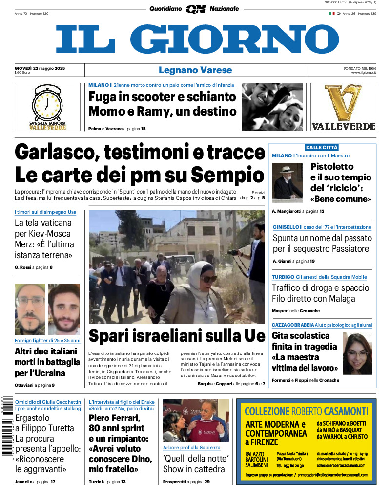 Varese - giovedì 22 Maggio 2025
